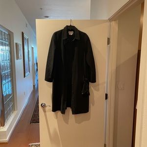 Worth Charcoal Black Raincoat. SZ 8.